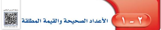 الأعداد الصحيحة والقيمة المطلقة